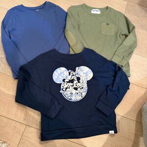 LOT OF 3 BOYS 5T LONG SLEEVE SHIRTS GAP OLD NAVY BLUE GREEN